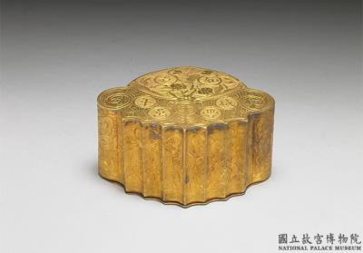 图片[2]-Gilt ruyi box with auspicious symbols of happiness and longevity, Xianfeng reign (1851-1861), Qing dynasty-China Archive